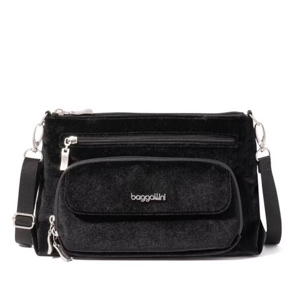 Baggallini Handbags - baggallini Black Velvet Original Everyday Bag/NWT